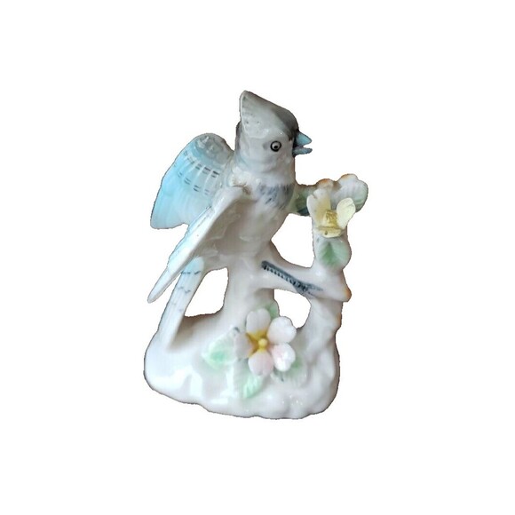 Vtg Ardalt Lenwile BLUE JAY Bird Figurine Verithin Porcelain Small Japan 6868 - Picture 1 of 13